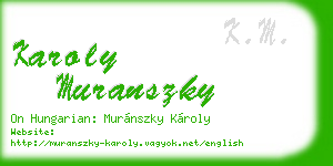 karoly muranszky business card